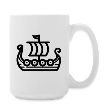 Viking Ship - Large Mug 440 ml - white - Right