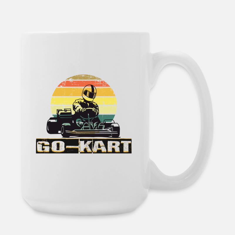Go kart - Large Mug 440 ml - white