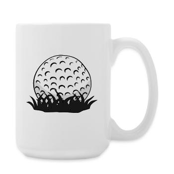 Golf ball - Large Mug 440 ml - white - Right
