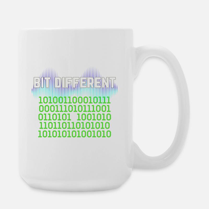 Etwas Anders – Nerdy Binary Error Design - Große Tasse 440 ml - Weiß