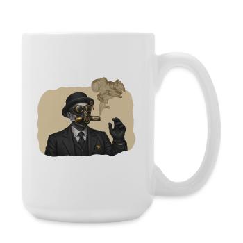 SHERIF SMOKING - steam punk'n'roll - Large Mug 440 ml - white - Right