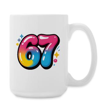 67 Six Sept Ballons Colorés - Grande tasse 440 ml - blanc - Droite