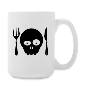ENJOY_YOUR_MEAL-BON_APPETIT - Große Tasse 440 ml - Weiß - Rechts