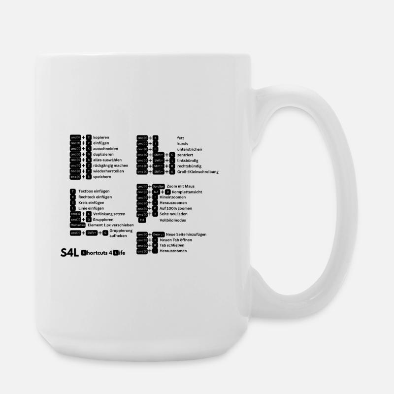 SL Shortcuts Mac – Cmd Pro! Content Creator - Large Mug 440 ml - white