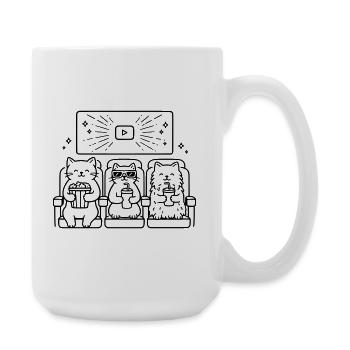 Art de ligne cinéma Cats - Grande tasse 440 ml - blanc - Droite