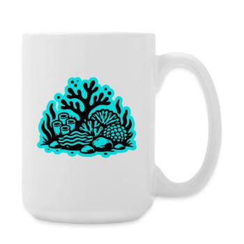 Icône corallienne de l’océan récif corallien - Grande tasse 440 ml - blanc - Droite