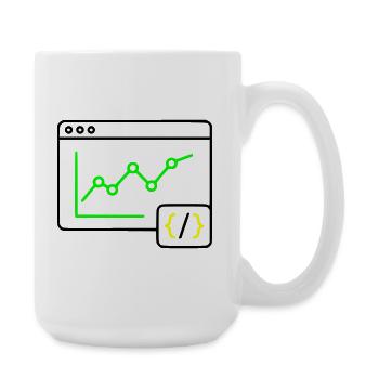 Web Analysis Chart Coding Browser Vector - Large Mug 440 ml - white - Right