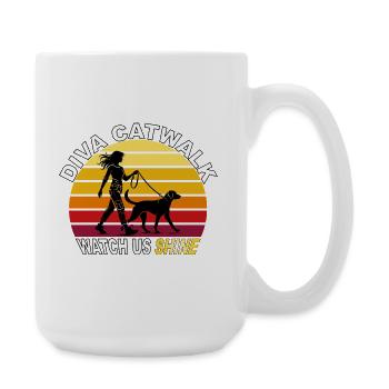 Diva Catwalk - Regardez-nous briller rétro - Grande tasse 440 ml - blanc - Droite