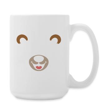 Bear | Déguisement de carnaval en costume de grand visage - Grande tasse 440 ml - blanc - Droite