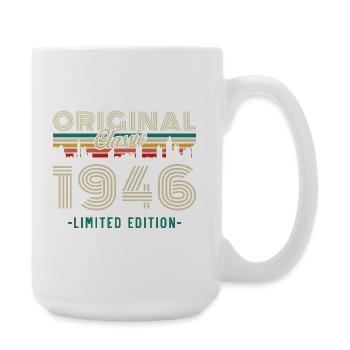 1946 Vintage Rétro Cadeau D'anniversaire - Grande tasse 440 ml - blanc - Droite