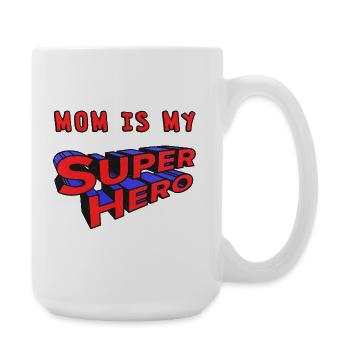 Mama ist meine Superheldin - Große Tasse 440 ml - Weiß - Rechts