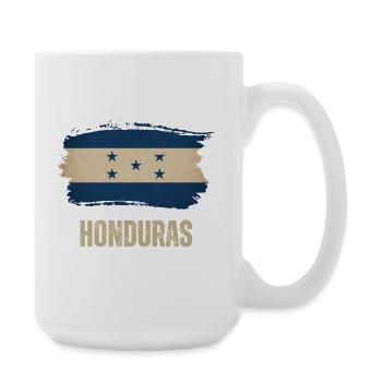Drapeau du grunge hondurais, j’adore le Honduras - Grande tasse 440 ml - blanc - Droite