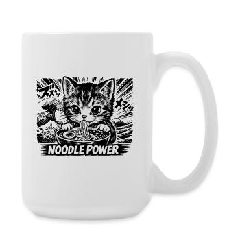 Kawaii Neko Ramen Cat Noodle Anime - Large Mug 440 ml - white - Right