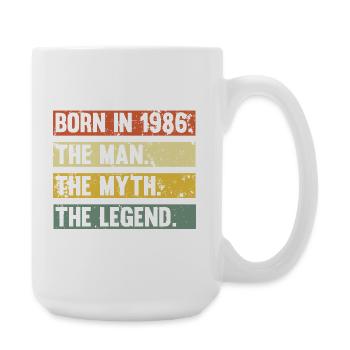 Né en 1986 : La légende du mythe de l’homme - Grande tasse 440 ml - blanc - Droite