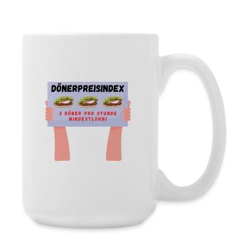 Dönerpreisindex - Große Tasse 440 ml - Weiß - Rechts