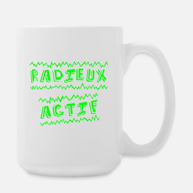 GOODBYE ACTIVE! (happiness) - Large Mug 440 ml - white