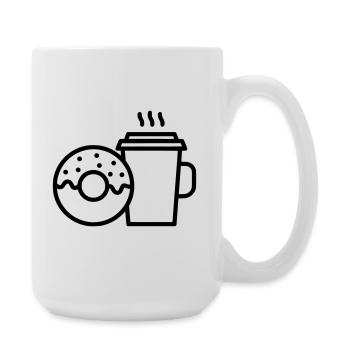 Donut and Coffee Mug - Large Mug 440 ml - white - Right