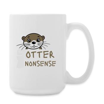 Otter Nonsense Lustig Wortspiel Otter Liebe Spruch - Große Tasse 440 ml - Weiß - Rechts