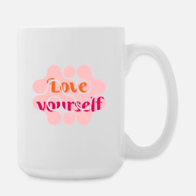 love yourself - Large Mug 440 ml - white