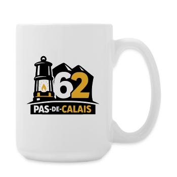 62 Pas de Calais Emblem - Große Tasse 440 ml - Weiß - Rechts