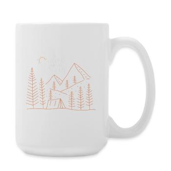 Einsames Camping abenteue - Große Tasse 440 ml - Weiß - Rechts