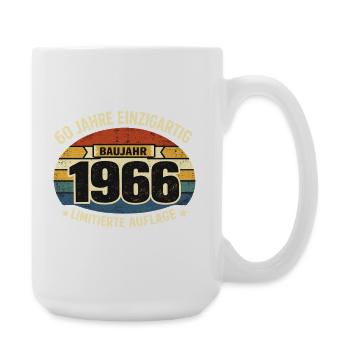 60 Geburtstag 1966 Legende Jahrgang lustig - Große Tasse 440 ml - Weiß - Rechts