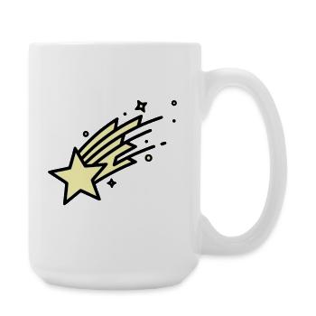  Sternschnuppe Komet Comic - Große Tasse 440 ml - Weiß - Rechts