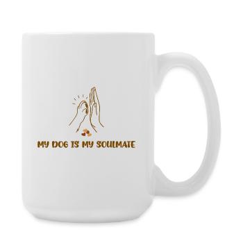 MY DOG IS MY SOULMATE - Große Tasse 440 ml - Weiß - Rechts