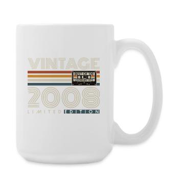 2008 Vintage Vintage Rétro Cadeau d’anniversaire - Grande tasse 440 ml - blanc - Droite