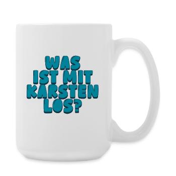 Was ist mit Karsten los? - Große Tasse 440 ml - Weiß - Rechts