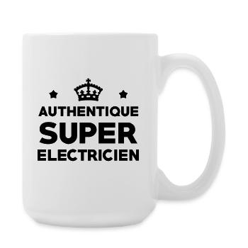 Authentique Super Électricien : Design Pro Métier - Grande tasse 440 ml - blanc - Droite