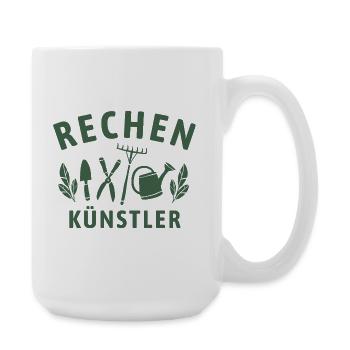 Rechen Künstler - Retro Gärtner Natur - Große Tasse 440 ml - Weiß - Rechts