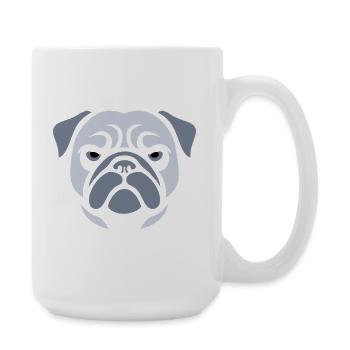 Pug , Dog head - Large Mug 440 ml - white - Right