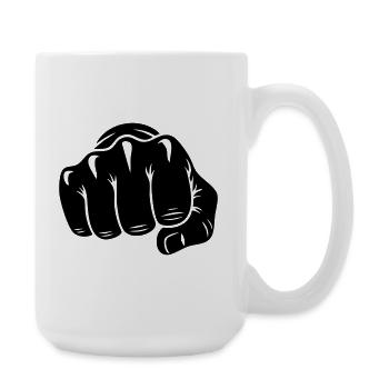 Karate Fist – Punch Attack - Large Mug 440 ml - white - Right