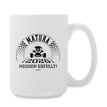 Matura 2026 – Mission Erfüllt (Zieleinfahrt / B) - Große Tasse 440 ml - Weiß - Rechts