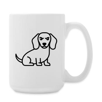 Bad Dachshund Dachshund Outline - Large Mug 440 ml - white - Right