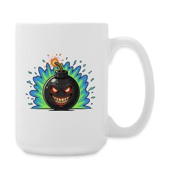 Angry Bomber Ball Neonburst - Large Mug 440 ml - white - Right