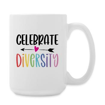LGBT-Pride-Monat – Vielfalt feiern - Große Tasse 440 ml - Weiß - Rechts
