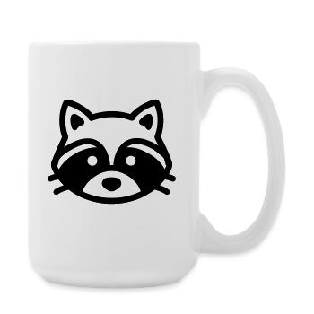raccoon - Large Mug 440 ml - white - Right