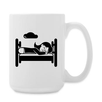 Sleeping Tired - Large Mug 440 ml - white - Right