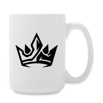 Krone King Symbol - Große Tasse 440 ml - Weiß - Rechts