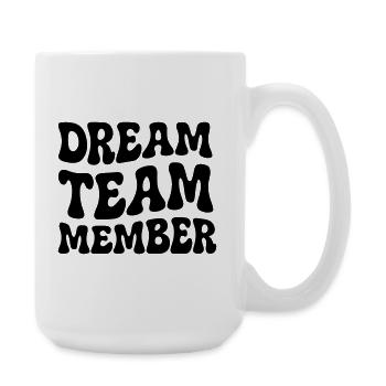 Membre de la Dream Team Logo groovy des années 70 - Grande tasse 440 ml - blanc - Droite