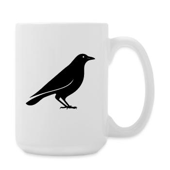 crow - Large Mug 440 ml - white - Right