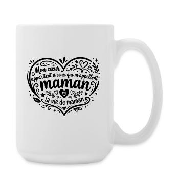 la vie de maman - Grande tasse 440 ml - blanc - Droite