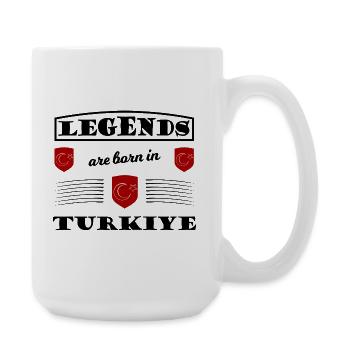 Roter Schild Türkei - Große Tasse 440 ml - Weiß - Rechts