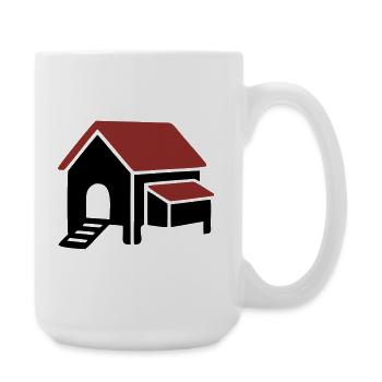 Icône de la ferme de poulaillers - Grande tasse 440 ml - blanc - Droite