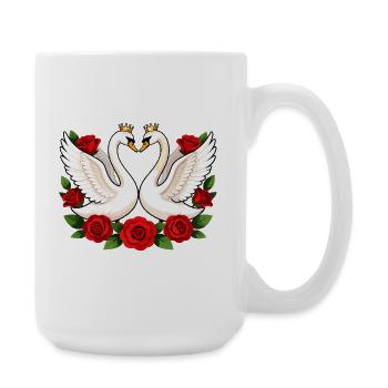 Royal Swan Union with Roses - Large Mug 440 ml - white - Right