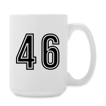 46 Symbole numérique - Grande tasse 440 ml - blanc - Droite