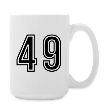 Symbole du chiffre 49 - Grande tasse 440 ml - blanc - Droite