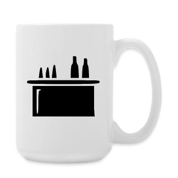 Bar Tresen Cocktailbar Gastronomie Geschenk Barkee - Große Tasse 440 ml - Weiß - Rechts